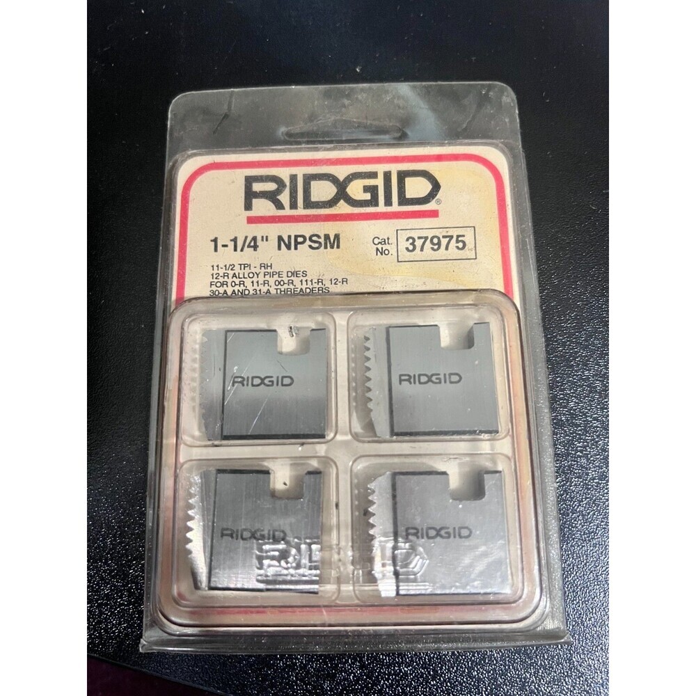 RIDGID 1 - 1/4" NPSM Alloy Steel Pipe Dies 37975